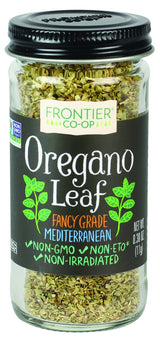 Frontier Co-op Oregano Leaf, 0.38 Ounce Jar, Great On Pizza, Italian & Mexican Fare, Kosher