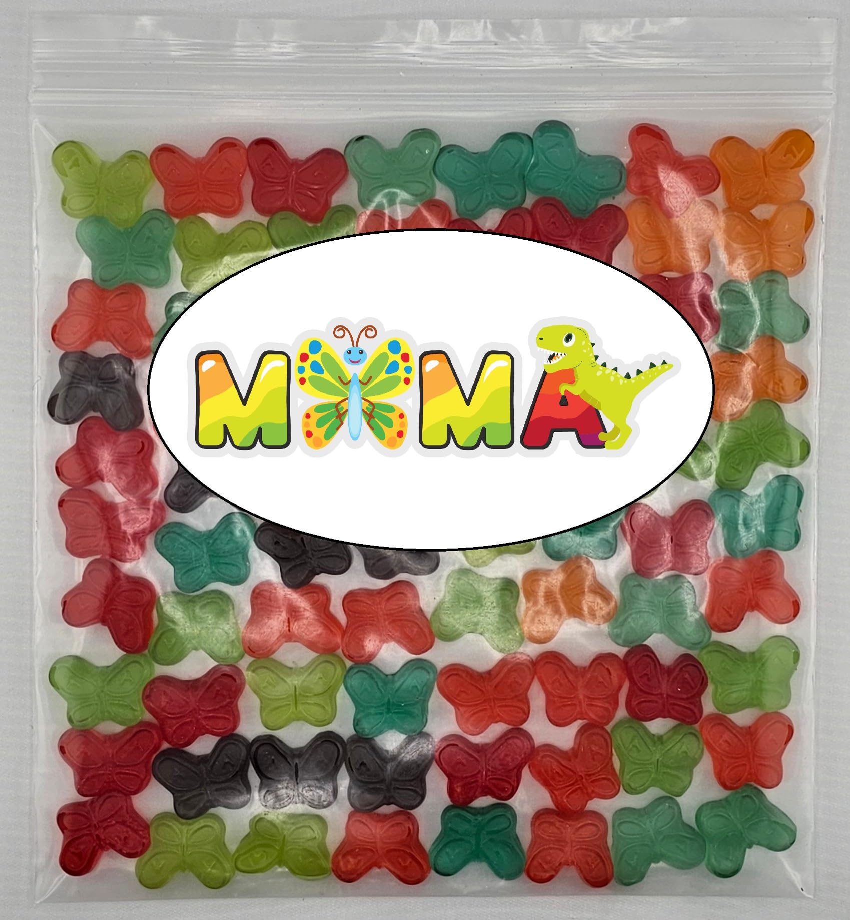 MiMa MiMa Assorted Gummy Candy - Fruity, Chewy Candy in Fun Shapes - Holiday Candy for Christmas Gifts & Stocking Stuffers - Butterflies 1lb