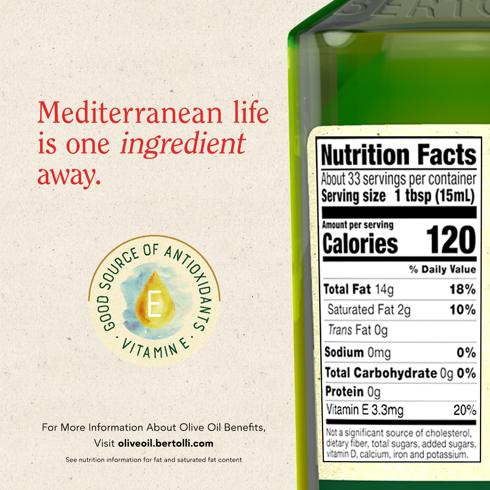 Bertolli Extra Virgin Olive Oil, 17 oz