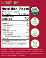 Frujava Organic Energy Drink, Trailblazin’ Cherry Lime, 80mg Natural Caffeine, 3g Prebiotic Fiber, 12oz Can, Powered by Coffee Fruit, Organic, Low