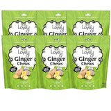 Lovely Candy Co. Original Ginger Chews, Made with Real Ginger, Individually Wrapped, 5oz (6-Pack) | Gluten-Free, Non-GMO, NO Artificial Ingredients