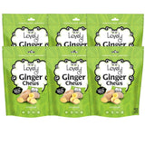 Lovely Candy Co. Original Ginger Chews, Made with Real Ginger, Individually Wrapped, 5oz (6-Pack) | Gluten-Free, Non-GMO, NO Artificial Ingredients