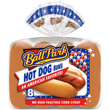 Ball Park White Hot Dog Buns, 8 count, (1.75 oz each), Kosher Hot Dog Buns, 14 oz Bag