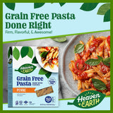 Heaven & Earth Grain Free Pasta, Cassava Penne Pasta, 8oz (3 Pack) | Paleo Pasta | Vegan | Certified Gluten Free | Kosher for Passover