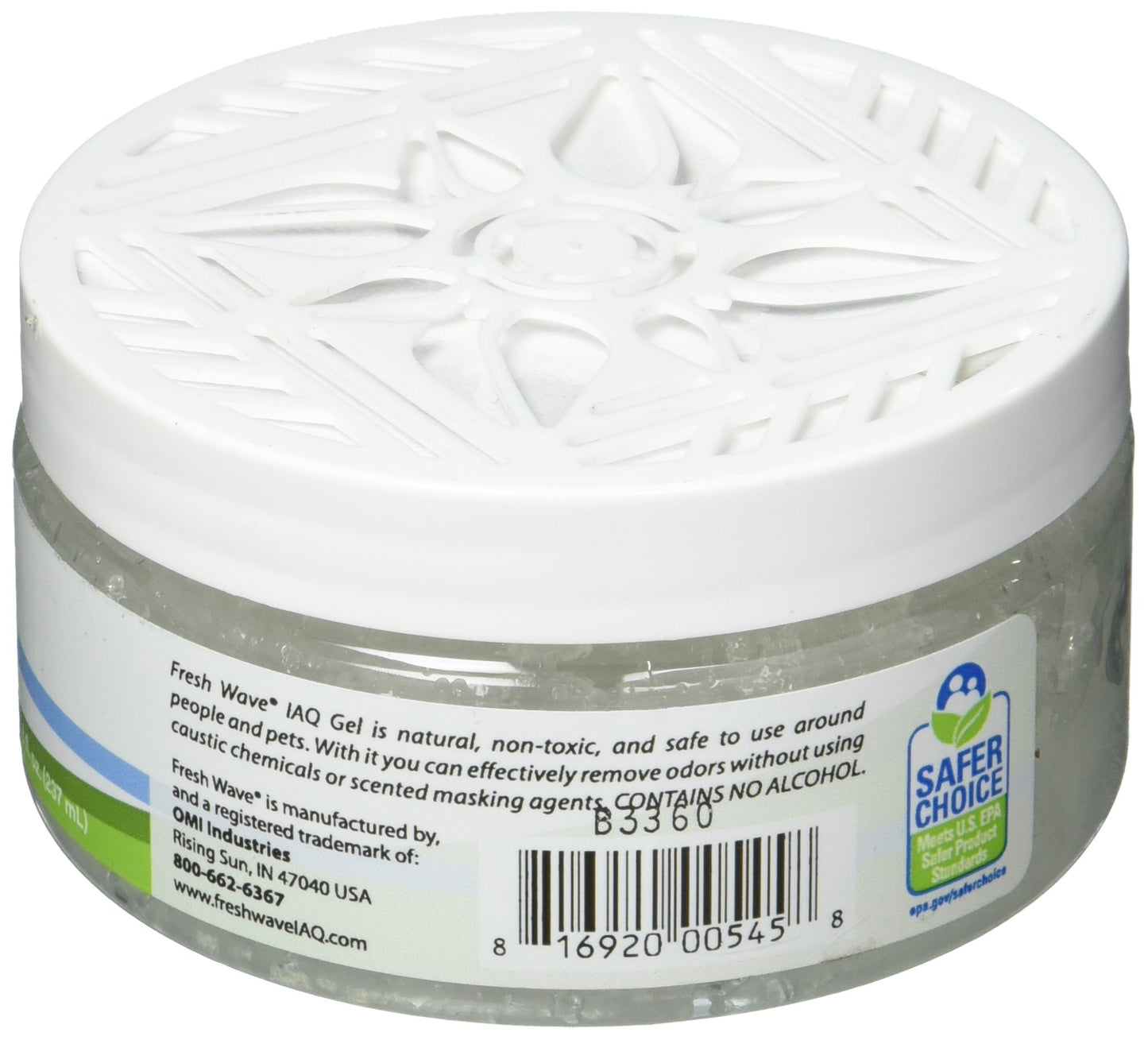 Fresh Wave IAQ Commercial Odor Eliminating Gel, 8 Fl. Oz. | Odor Absorbers for Home | Safer Odor Relief | Natural Plant-Based Odor Eliminator |