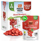 Pol’s Freeze Fresh - 6 Pack Sliced Freeze-Dried Strawberries (1 Oz Each) - No Added Sugar, Non-GMO, Vegan, Gluten-Free Single-Serve Snack Packs