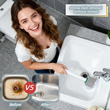 Pumice Toilet Brush Scrubber with 9.5” Handle - 1 Scrubber + 4 Pumice Stones - Remove Hard Water Stains, Rust & Lime from Toilet, Tub, Tile, Grill