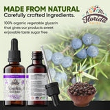 FLORIDA HERBS Juniper Tincture Alcohol-Free, Organic Juniper Berry Extract (Juniperus communis) - Non-GMO in Cold-Pressed Organic Vegetable Glycerin
