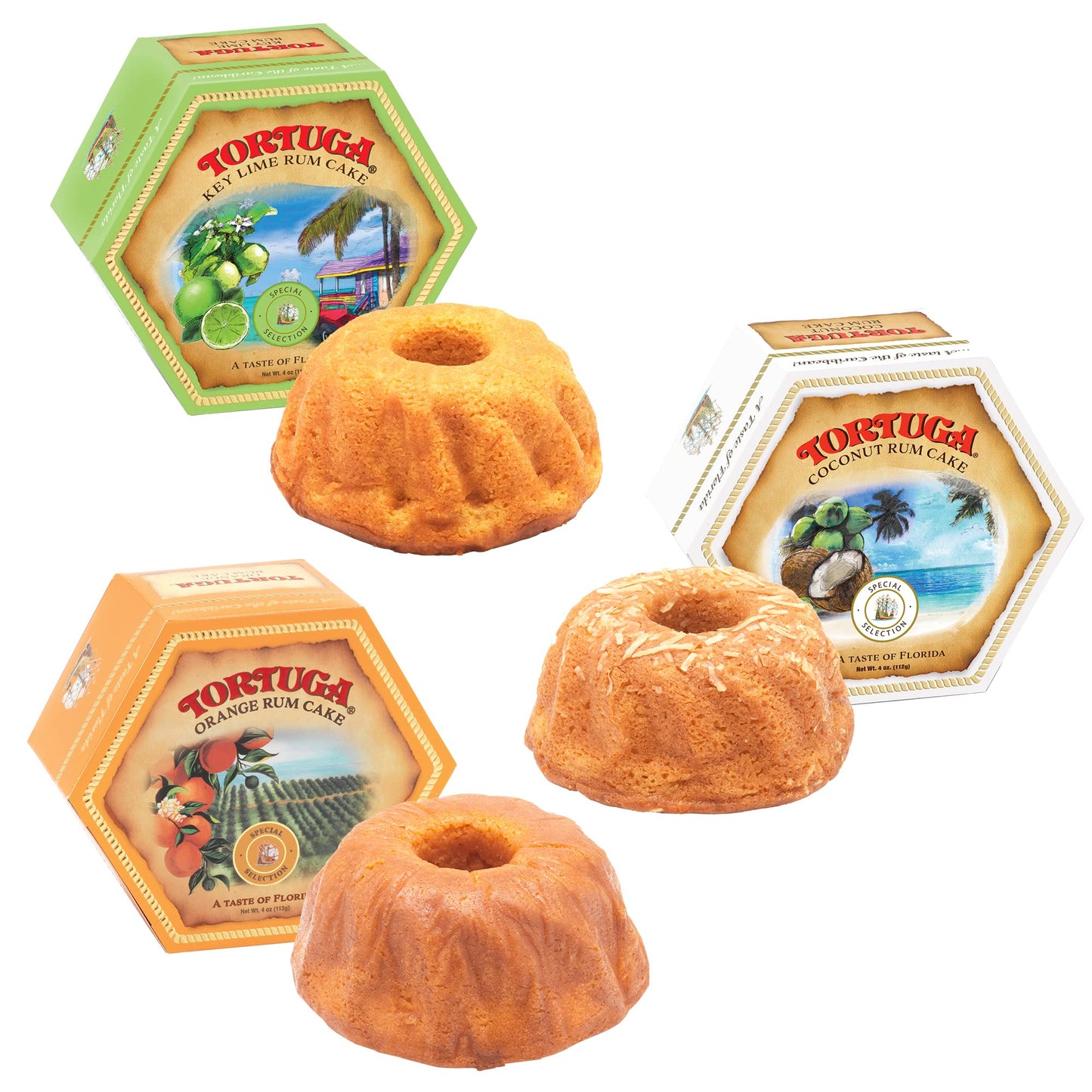 TORTUGA Taste of Florida Rum Cake Mix - 4 oz. - 6 Pack - The Perfect Premium Gourmet Gift