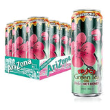 AriZona Spicy Green Tea with Mikes Hot Honey - Big Can, 22 Fl Oz (Pack of 12)