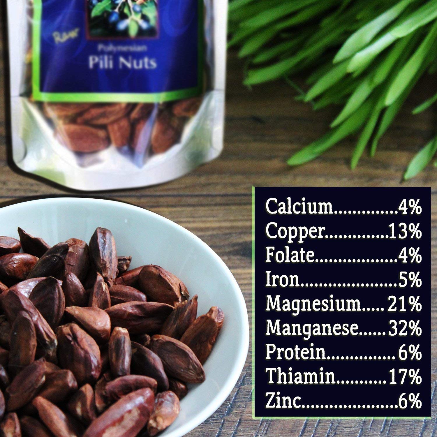 Divine Organics Raw Polynesian Pili Nuts 16 oz.
