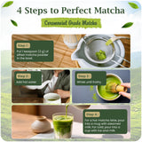 BENBU Matcha Powder - Ceremonial Grade, First Harvest, Stone-Milled in Japan, Authentic Japanese Green Tea, No Additives, 3.5 oz (100g) Pouch