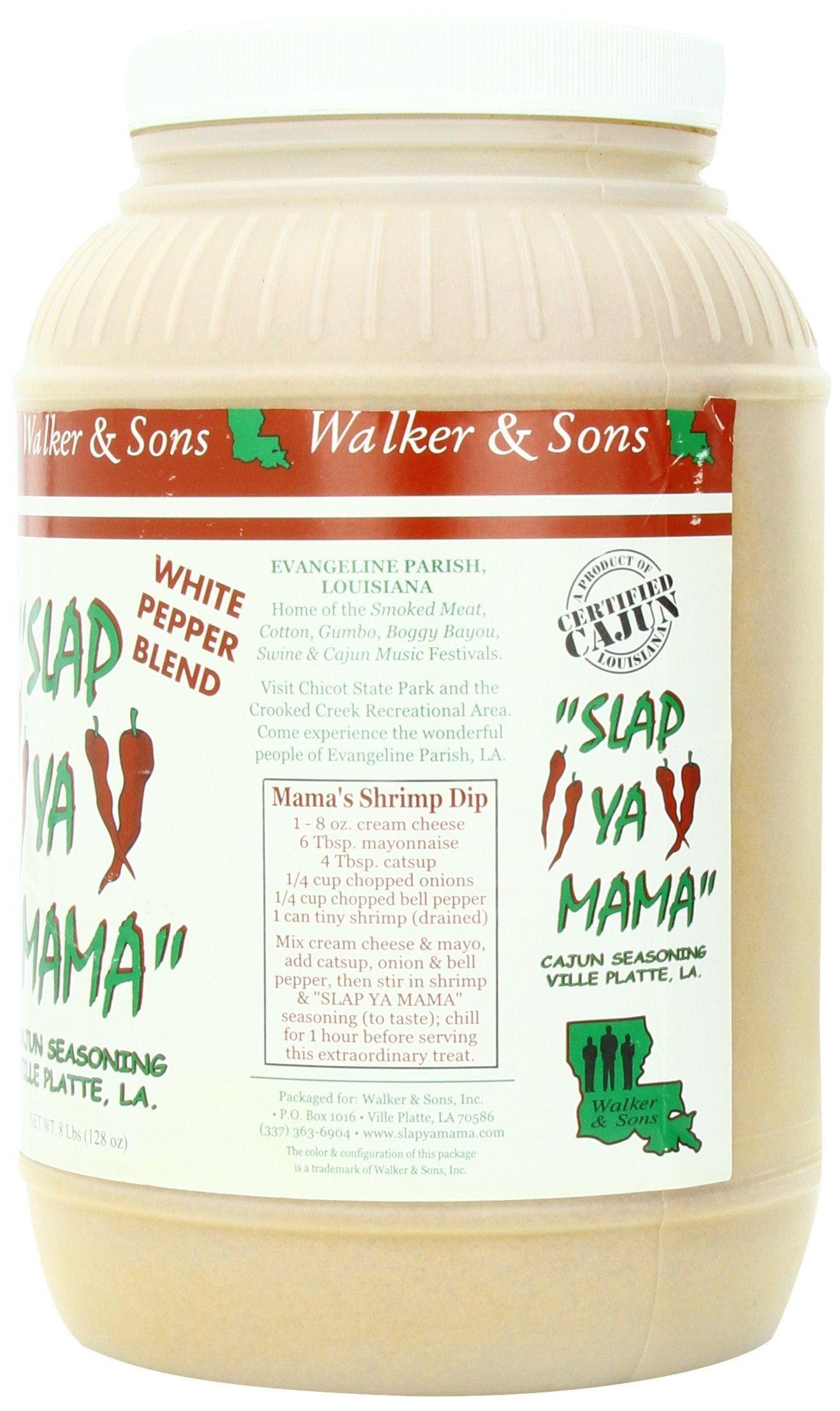 Slap Ya Mama Cajun Seasoning Blend, White Pepper, 8 Pound