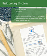 CLEAR CREEK Black Lentils | Caviar or Beluga Lentils | 1 lbs | Non-GMO | Kosher | Vegan | Non-Irradiated