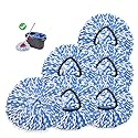 kCarpoly 6 Pack Spin Mop Heads Replacements Compatible for O ceda RinseClean 2 Tank System, Microfiber Mop Refills Head for 4.33in Core,Easy