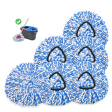 kCarpoly 6 Pack Spin Mop Heads Replacements Compatible for O ceda RinseClean 2 Tank System, Microfiber Mop Refills Head for 4.33in Core,Easy