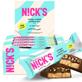 N!CK'S Protein Bars Crispy Cookie Chocolate - 12-Count Box | High Protein, Low Calories, Low Carbs, Keto Friendly, No Added Sugar (12 bars x 50g)