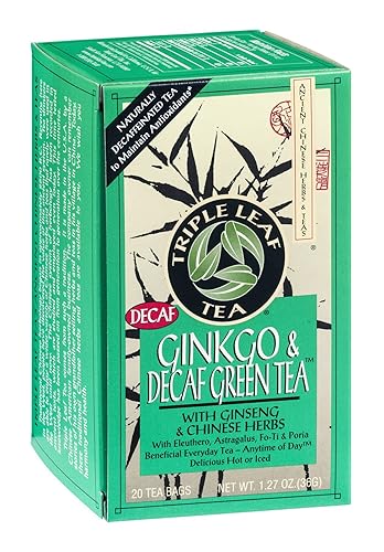 Triple Leaf Tea Ginkgo Decaf Green Tea (3x20 bag)