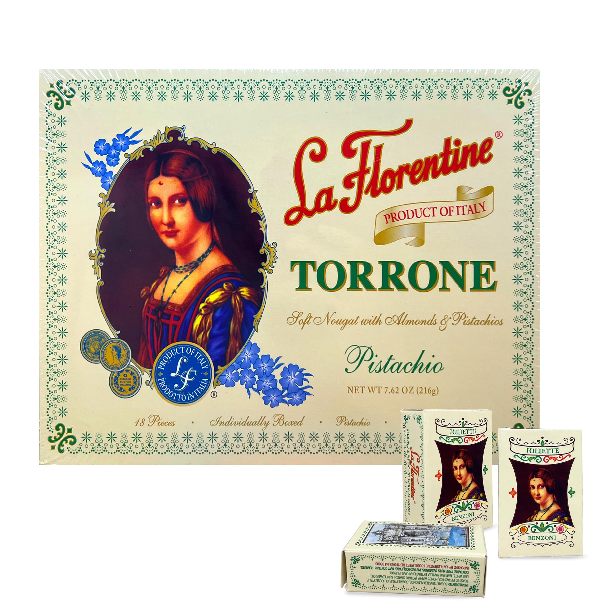La Florentine Pistachio Torrone, 7.62 Ounce
