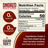 Sugar Bob's Finest Kind - Smoked Maple Syrup - Glaze, Marinade, Cocktail Mixer, 32 fl oz - Made in Vermont