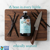 Ugandan Gourmet Pure Vanilla Extract 4 oz - Single-Origin Ugandan Vanilla - Whole Bean Inside - Hand-Crafted, Non-GMO, Gluten-Free, Sugar-Free - The