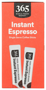 365 by Whole Foods Market, Instant Espresso, Dark Roast, 25 Single Serve Coffee Sticks, 2.65 Ounces