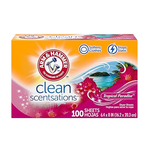 ARM & HAMMER Fabric Softener Sheets, Tropical Paradise, 100 ct