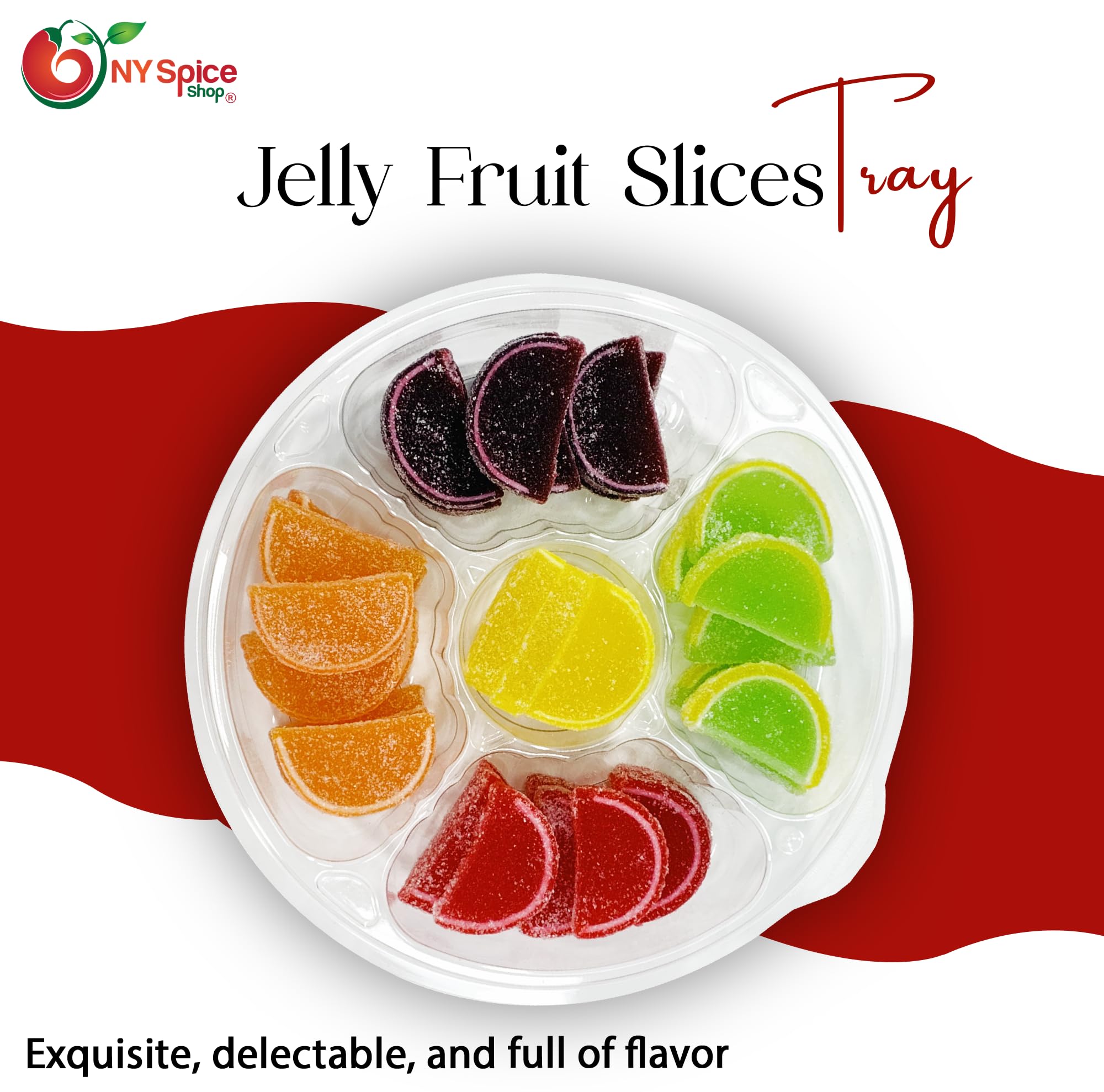 NY SPICE SHOP Jelly Fruit Candy - 2 Pound Fruit Slices Candy - Mix Jelly Fruit Gummies - Old Fashioned Candy For Sweet Lovers