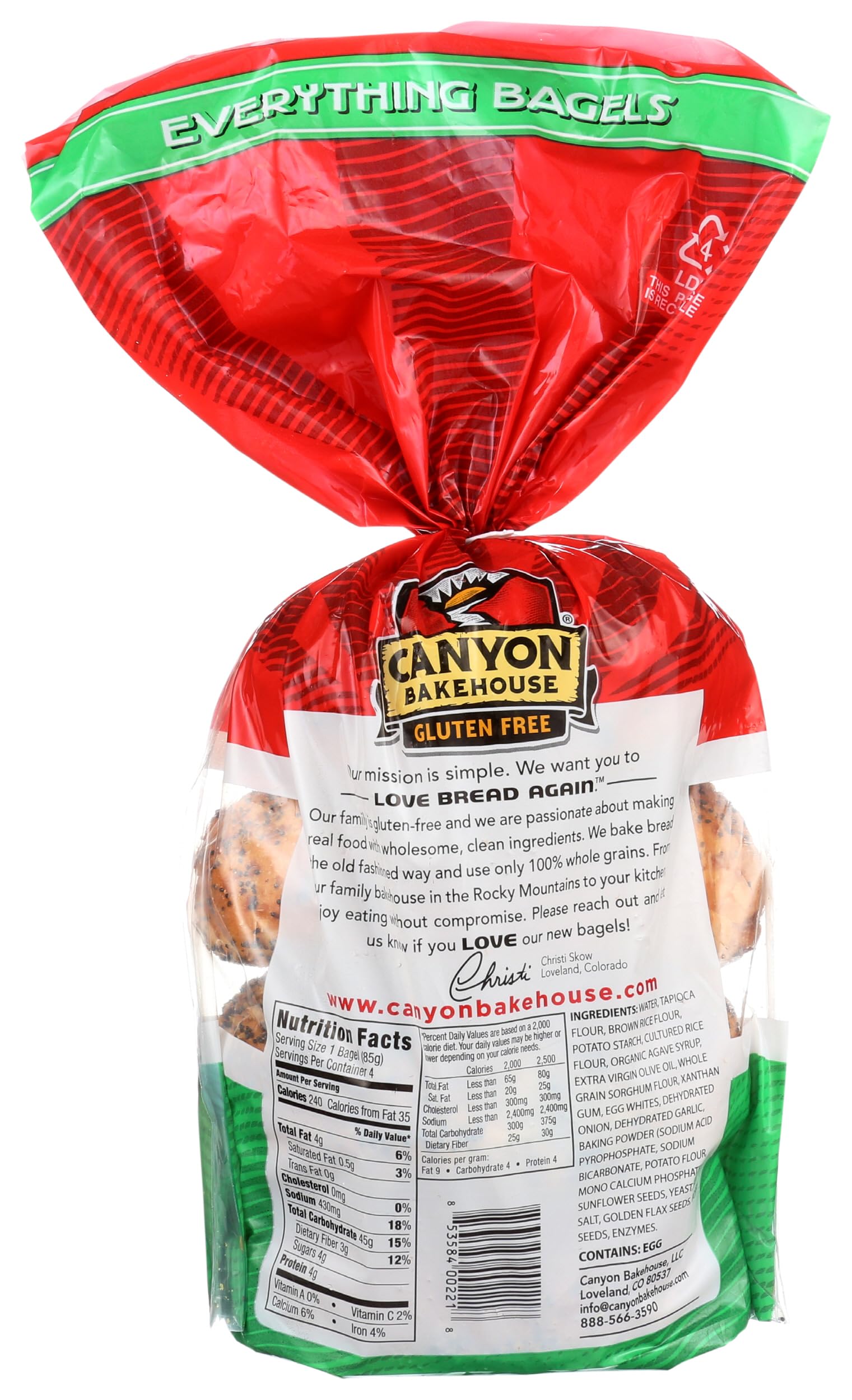 Canyon Bakehouse Everything Bagel, Gluten-Free , 14 oz