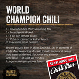CHILLI MAN Chili Seasoning Mix (Pack of 24), 1.25 Ounce Packets
