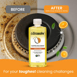 Citra Solv Concentrated Household Cleaner & Degreaser - Valencia Orange Scent - 16 Fl Oz, Safe, Effective, and Versatile Cleaning Solution, Natural