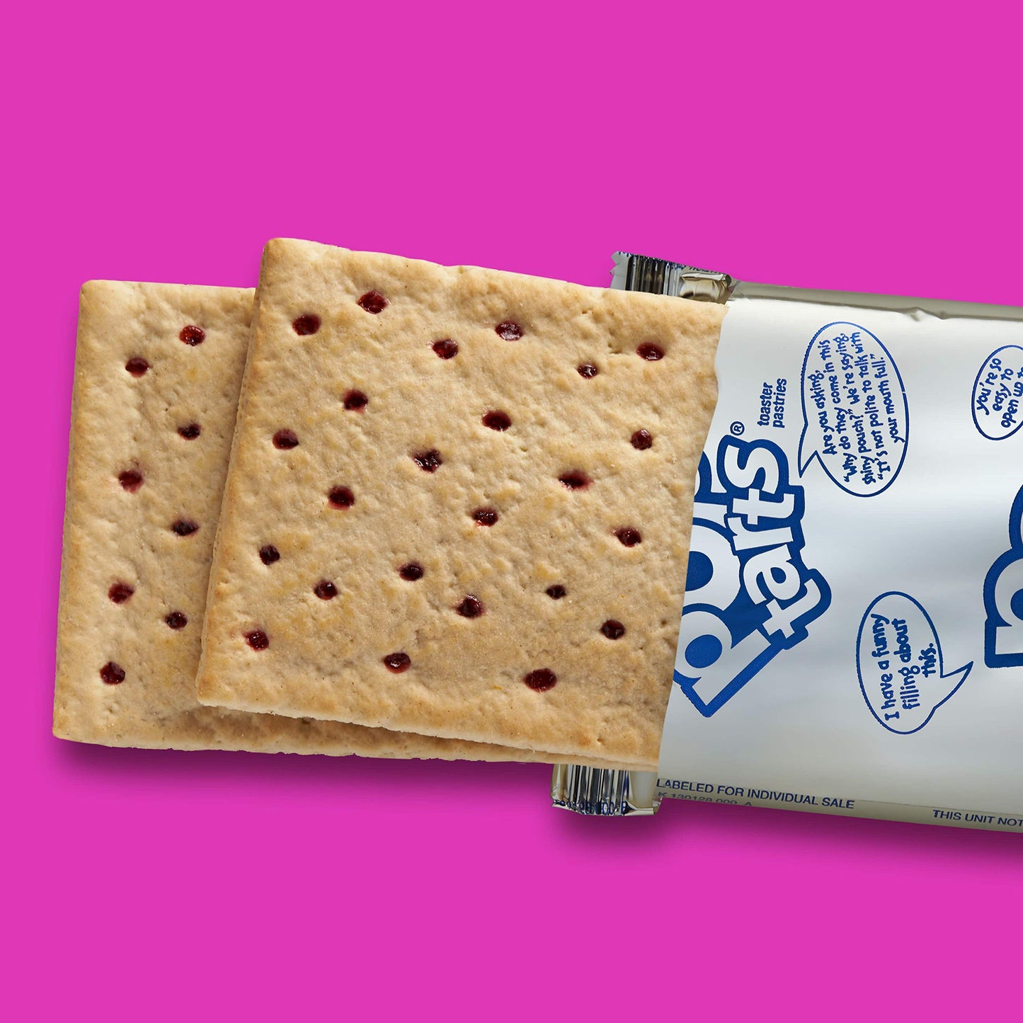 Kellogg's, Pop Tarts, Unfrosted Strawberry, 8-Count Box (Pack of 6)