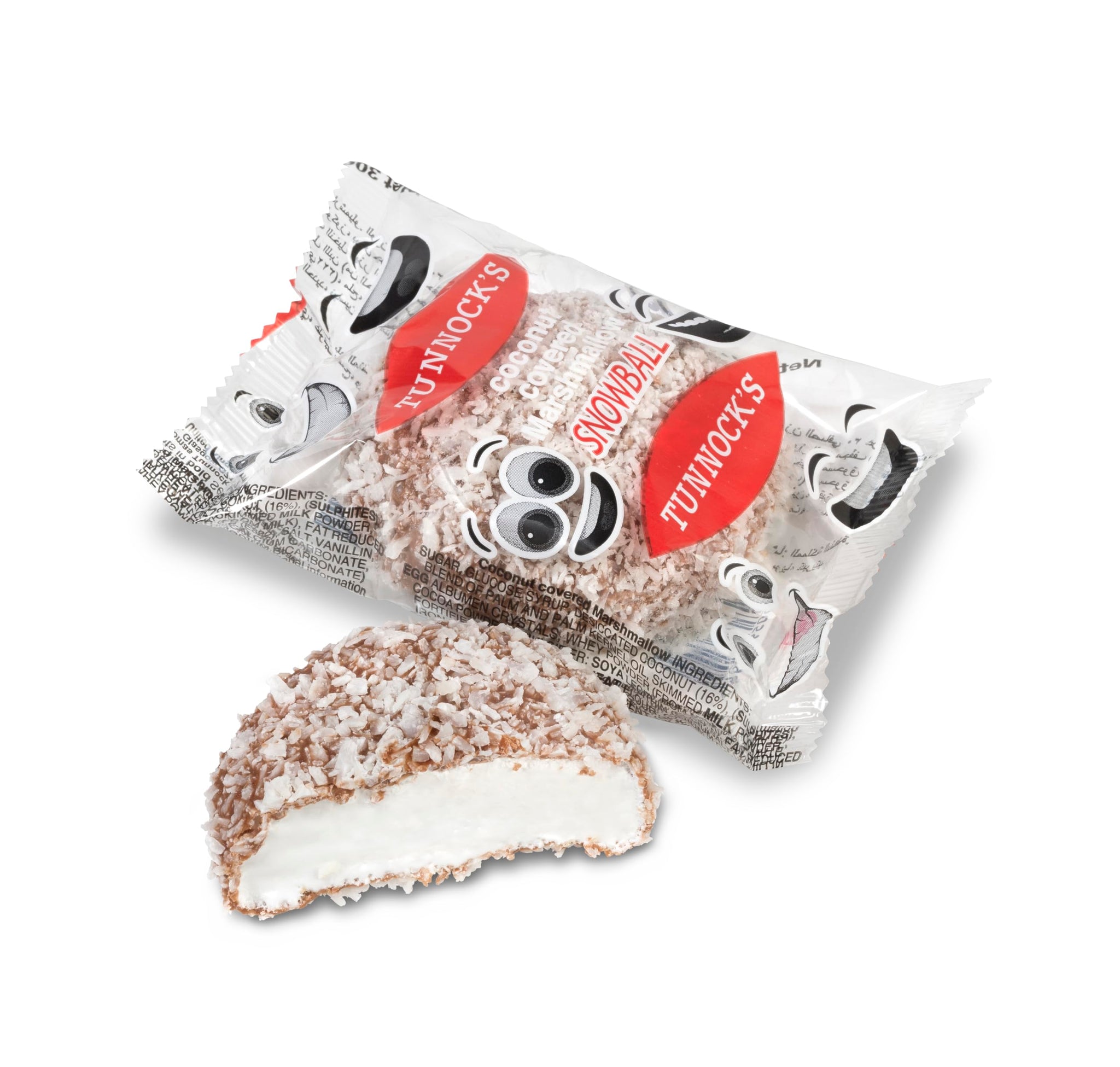 TUNNOCK'S Snowballs - Coconut Covered Marshmallows 4 Pack 120g (4.2 oz)