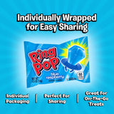 Ring Pop Individually Wrapped Blue Raspberry 30 Count Bulk Lollipop Pack - Blue Raspberry Flavored Lollipop Suckers for Kids - Fun Candy Bulk