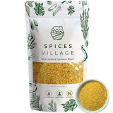 SPICES VILLAGE Lemon Peel Zest, Dried Lemon Peel Granules, Lemon Zest Seasoning for Baking, (4 Oz), Citrus Fruit Seasoning for Cooking & Herb Tea