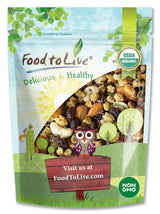 Food to Live Organic Snack Wise Trail Mix, 8 Ounces - Raw and Non-GMO Contains Cacao Nibs, Raisins, Almonds, Cashews, Walnuts, Mulberries, Pumpkin