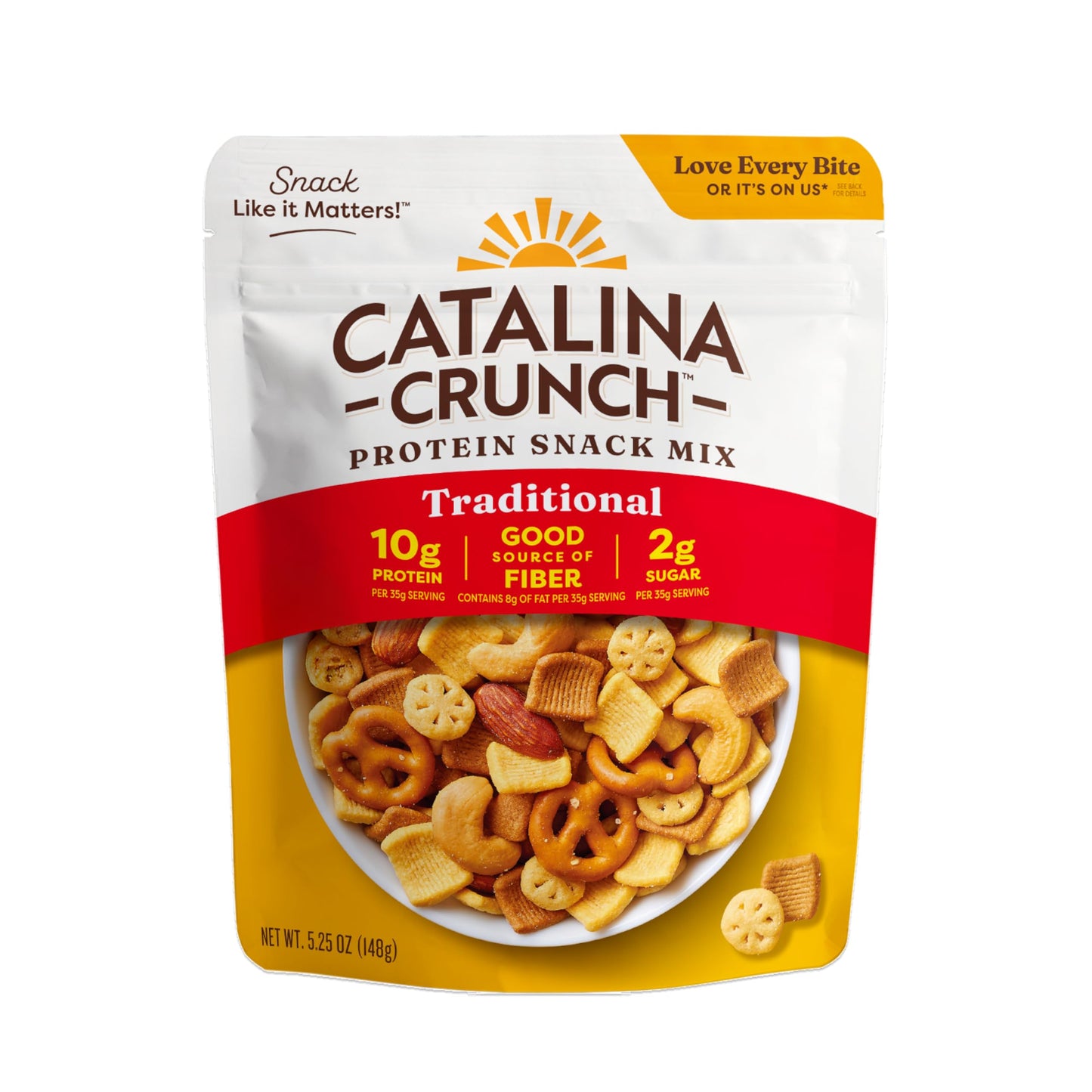 Catalina Crunch Protein Snack Mix - 10g Protein, 2g Sugar per Serving - Good Source of Fiber, Gluten Free - Traditional, 5.25 Ounce Bag (Pack of 1)