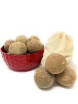 Alpaca Home 100% Alpaca Wool Dryer Balls - Felted - Set of 3 - Made in USA - All Natural Colors - Hypoallergenic