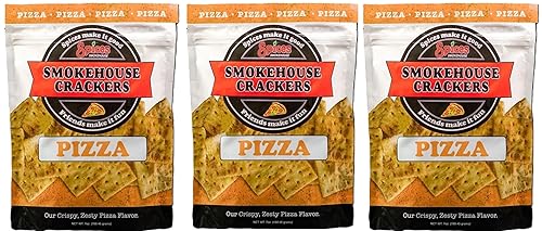 Smokehouse Crackers Pizza Snack Crackers, 7 oz bags (3 Pack)