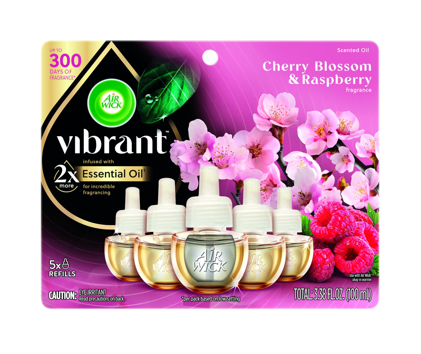 AIR WICK Scented Oil Vibrant Refill Cherry Blossom & Raspberry 5 ct.
