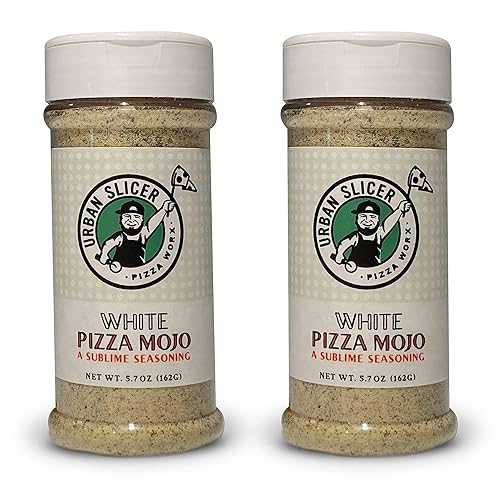 Urban Slicer Pizza Worx - White Pizza Mojo- Rich, Buttery Garlic Seasoning - Extra-Extraordinary, All-Purpose Seasoning Blend - 2 Pack