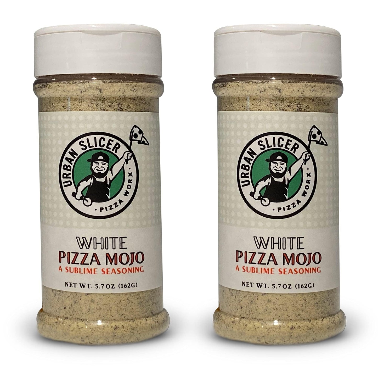 Urban Slicer Pizza Worx - White Pizza Mojo- Rich, Buttery Garlic Seasoning - Extra-Extraordinary, All-Purpose Seasoning Blend - 2 Pack