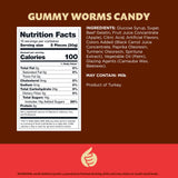 Gummy Worms | 1-Pound Bag | Dye Free Candy | Assorted Fruit Gummies | Classic Gummy Candy for Snacking, Buffets, Gifting, Party Favors, and Goodie