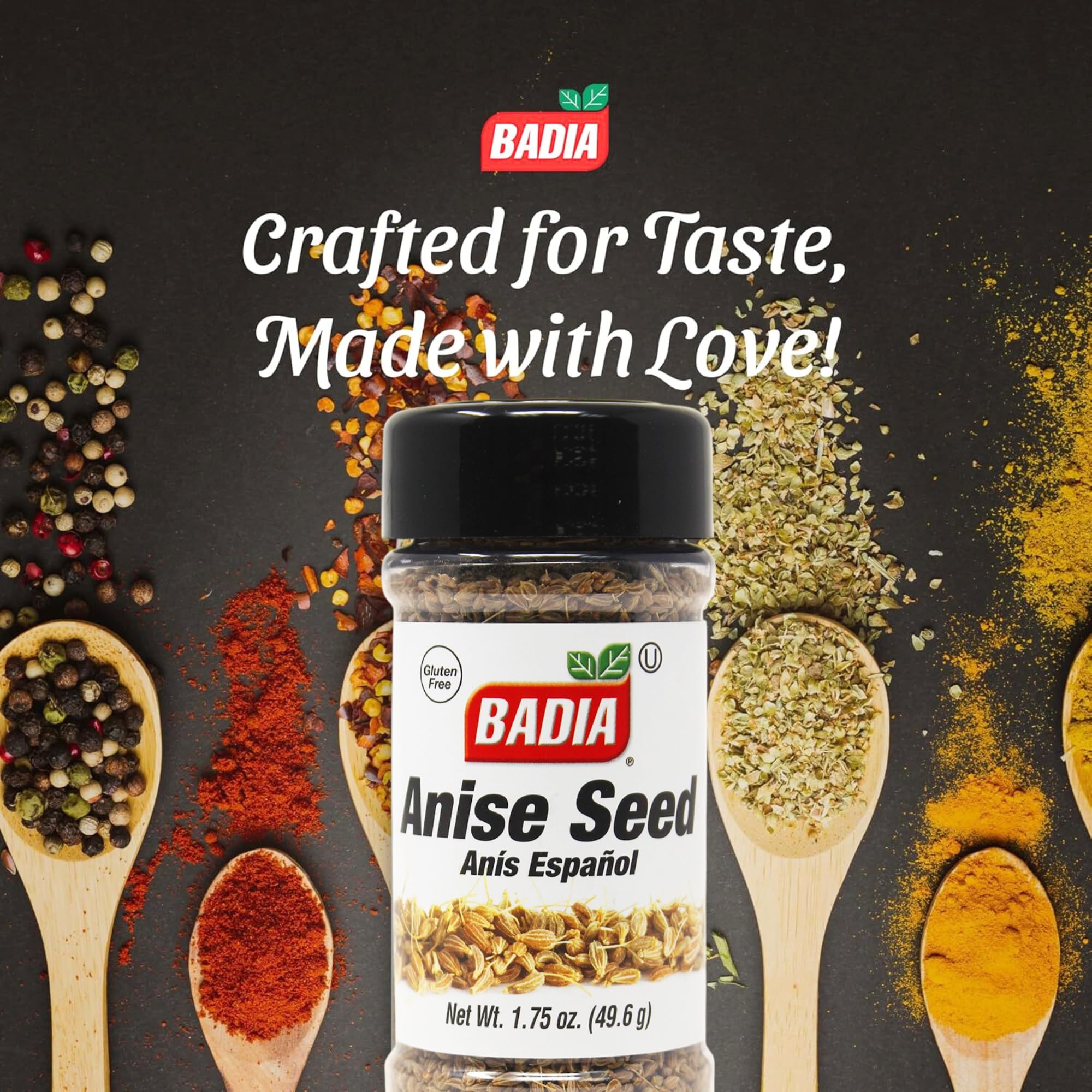 Badia Anise Seed, 1.75 oz - Whole Anise Seeds for Baking, Cooking, and Teas