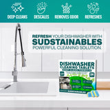 Sudstainables Dishwasher Cleaner and Deodorizer Tablets, 24 Pack - Dishwasher Cleaning Tablets for Odor and Buildup Removal, Descaler - 1-Year Supply