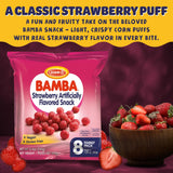 Osem Bamba Strawberry Flavored Snack - All Natural Sweet Red Strawberry Bamba Corn Puffs, for Adults and Kids, Convenient Family Pack - 1.05oz Bag