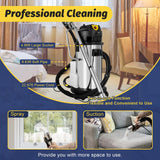 Wtobybt Carpet Cleaner, 110V 1049W 40L Carpet Cleaning Machine Multi-Purpose Wet Dry Upright Vacuum Floor Shampooer Machine with 3 Vacuuming Head