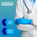 SAFEKO Nitrile Gloves | Blue | Small | 100 Gloves Latex Free, Powder Free | 6020BX