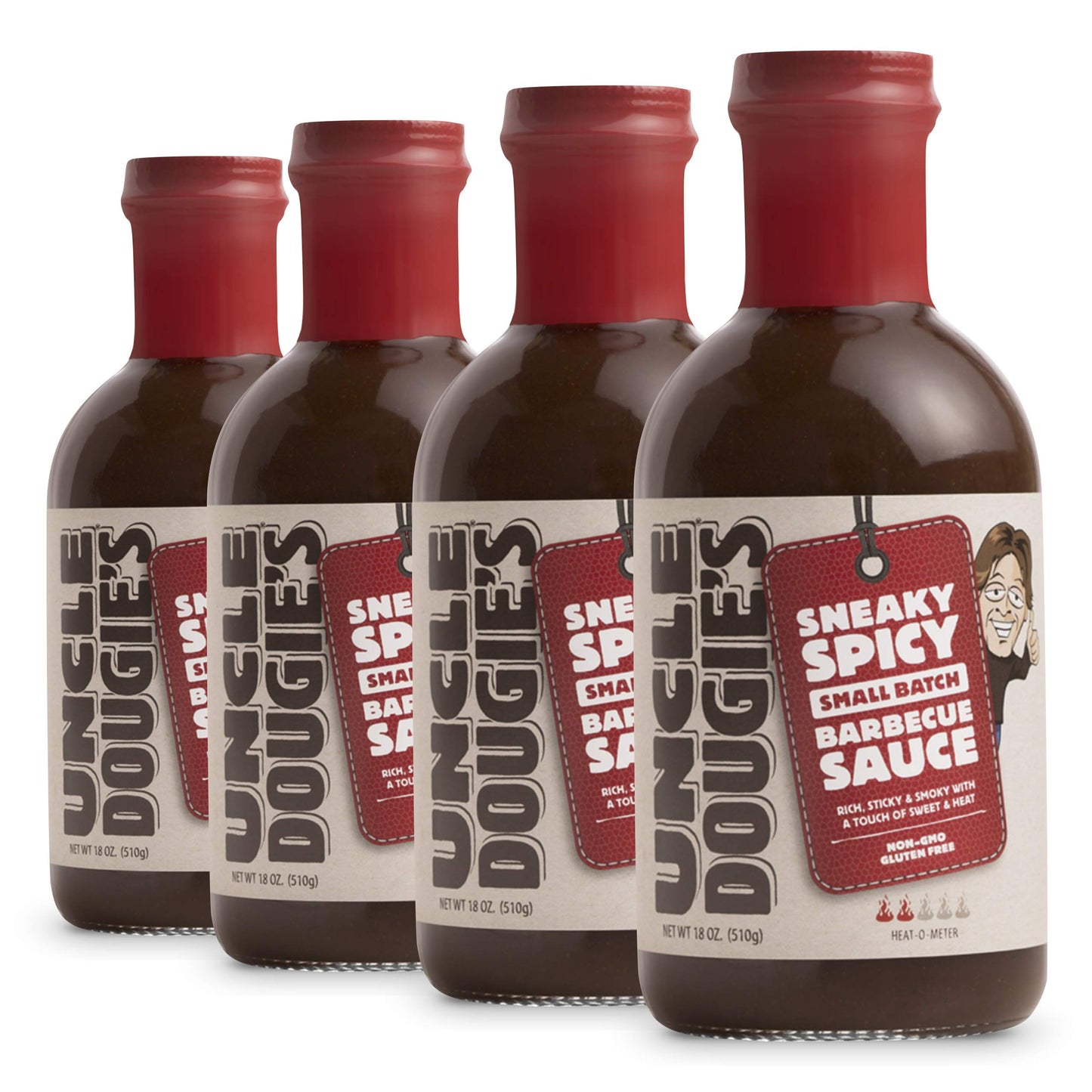 Uncle Dougie's Sneaky Spicy BBQ Sauce - Pack of 4