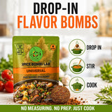 Universal Spice Bombs Seasoning Pack of 4 - Chef-Crafted All-Purpose Spice Mix, Drop-In Flavor for Soups, Stews & Marinades, Pre-Portioned for Easy
